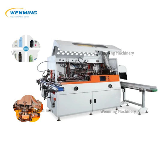 Two Color Vertical Turntable Screen Printing Machine