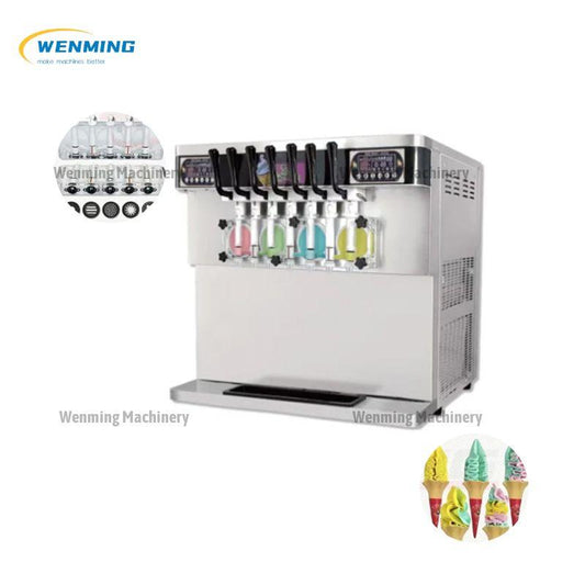 Vertical Multi-Color Ice Cream Machine