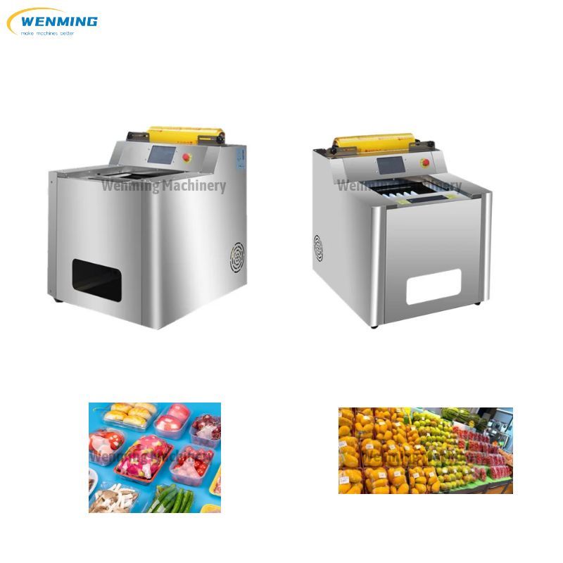 Fully Automatic Commercial Fruit And Vegetable Plastic Wrap Packaging Machine