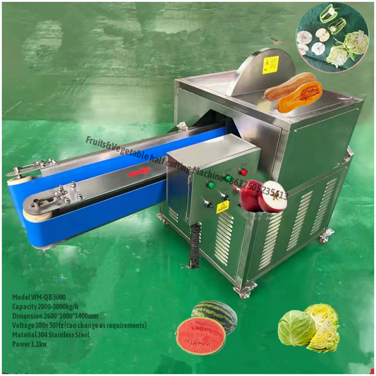 Automatic wax gourd half cutting machine