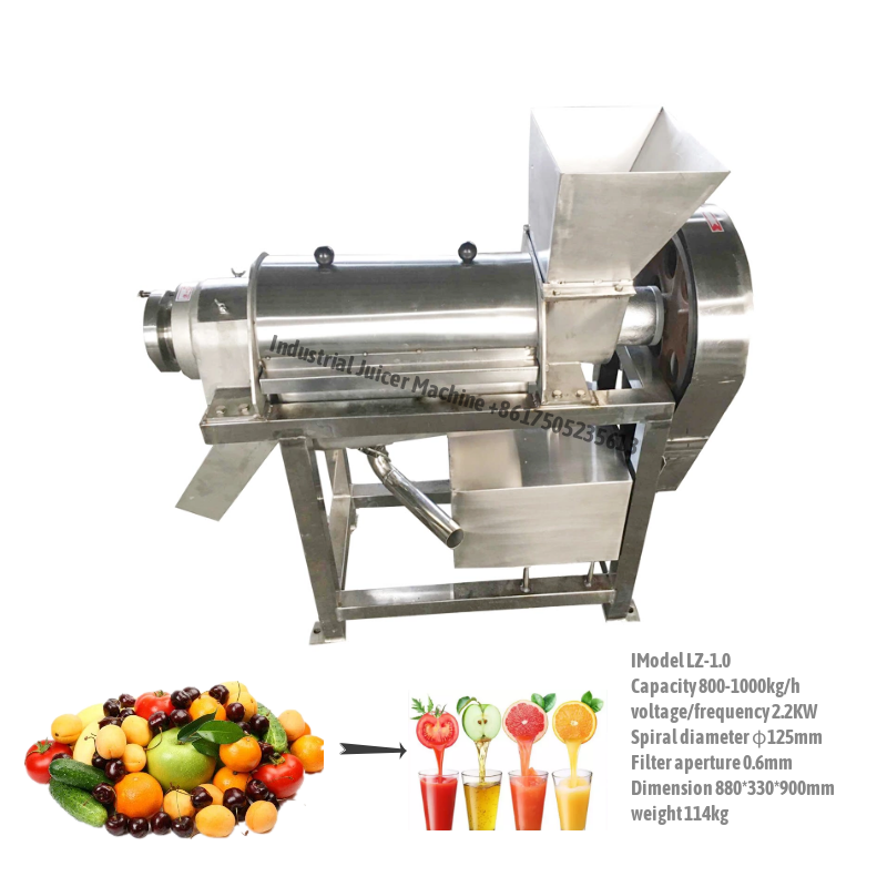 Industrial Stainless Steel FruitsVegetable Juice Extractor/Spiral
