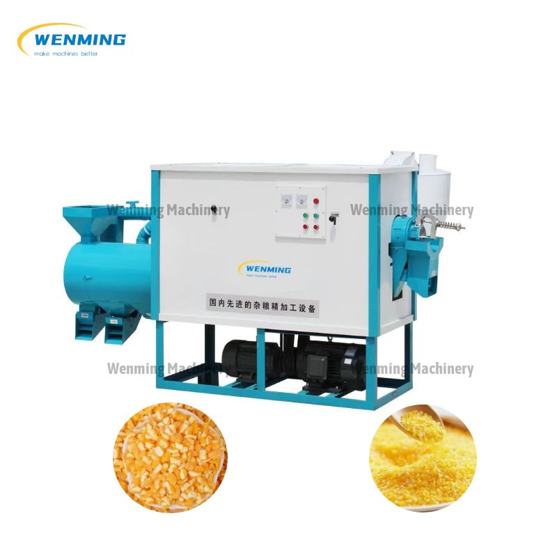Corn Peeling And Grits Making Machine