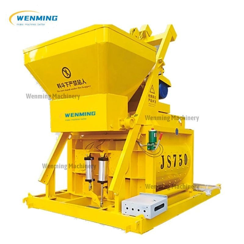 Twin shaft concrete mixer