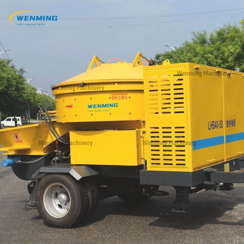 concrete mixer and pump