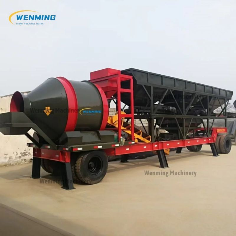 Mobile Batching Plant for Sale Portable Concrete Plant with Drum Mixer ...