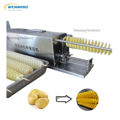 Potato Twister Machine Electric Potato Chips Cutting Machine