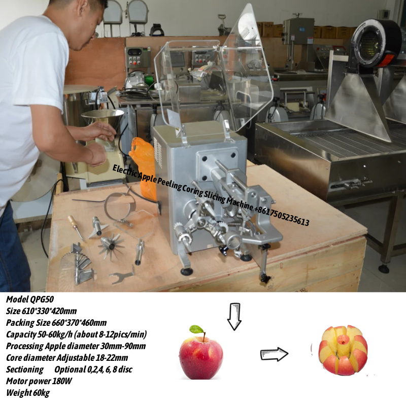 Apple-Coring-Peeling-Cutting-machine