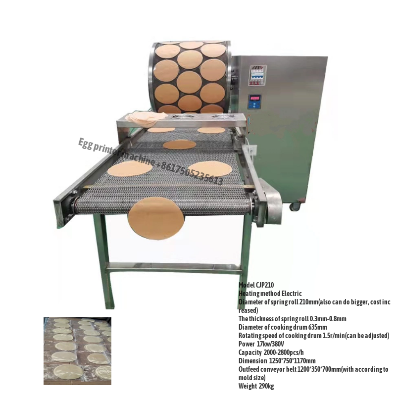 Automatic picking Continuous Spring Roll Lumpia Wrapper Maker Machine ...