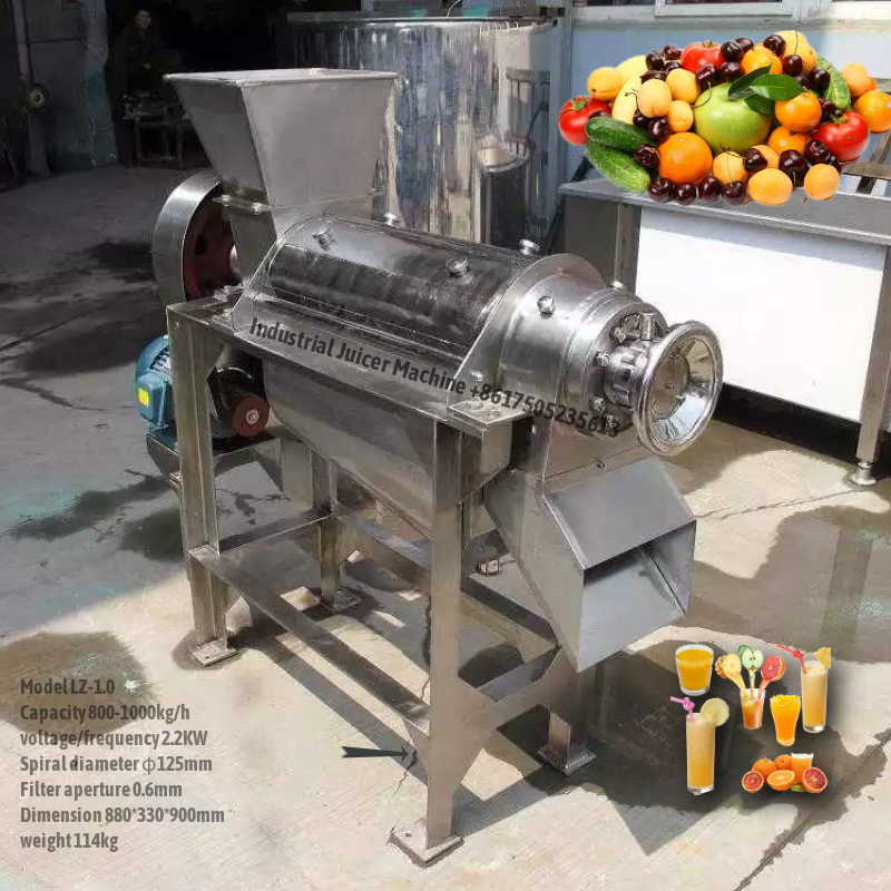 Industrial Stainless Steel FruitsVegetable Juice Extractor/Spiral