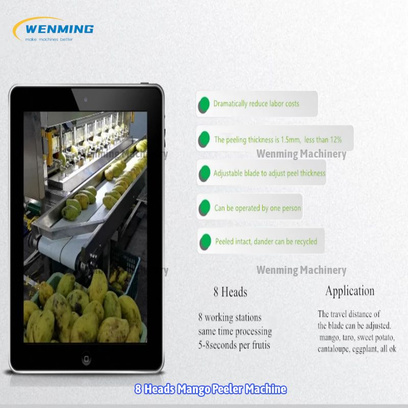 Industrial 16 Heads Mango Peeler Machine – WM machinery
