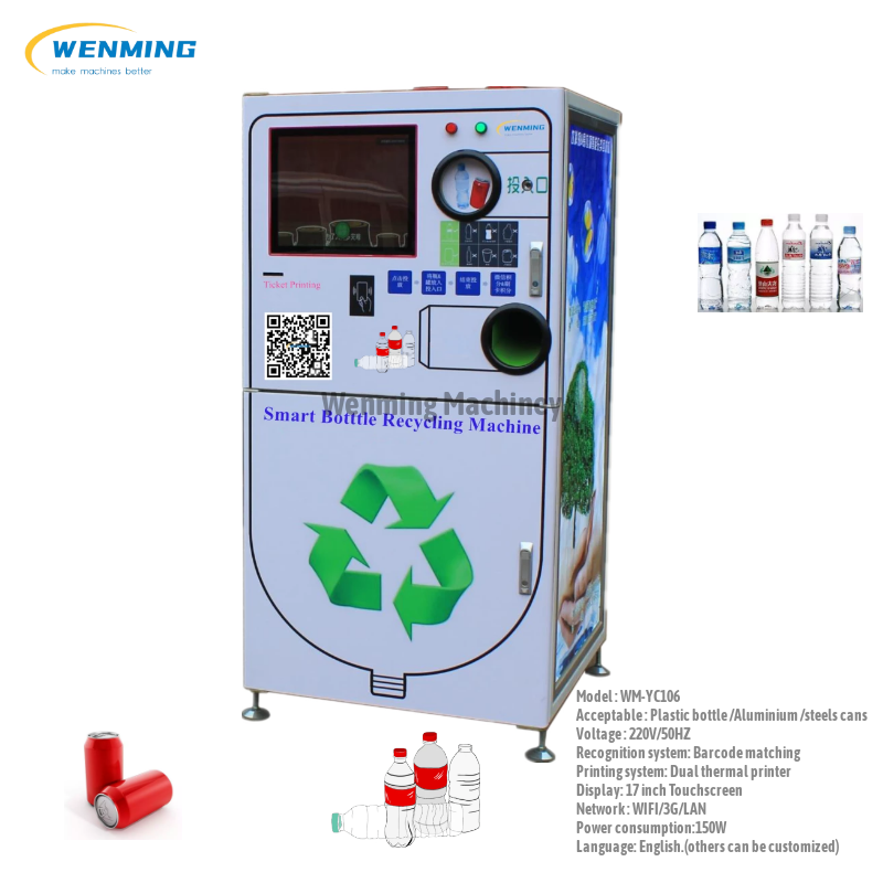 Intelligent Plastic Bottle Recycling Machine Reverse Recycling Vending ...