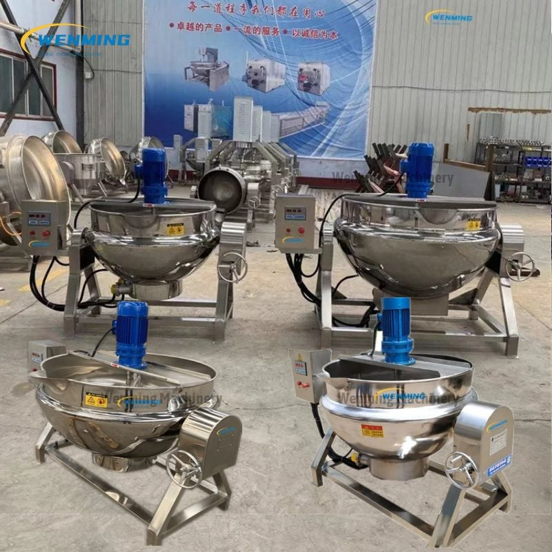 Wholesale industrial boiling pot with mixer For Production Efficiency 