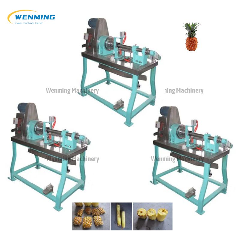 Automatic Pineapple Cutting Machine remove Peels and corer WM machinery