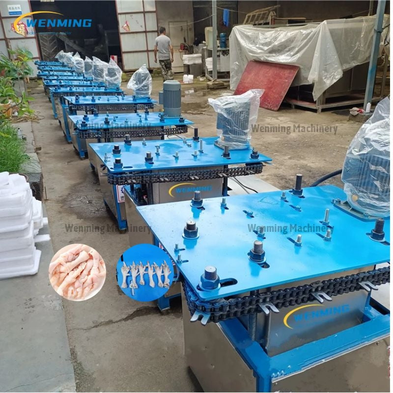 Chicken feet bone removing machine