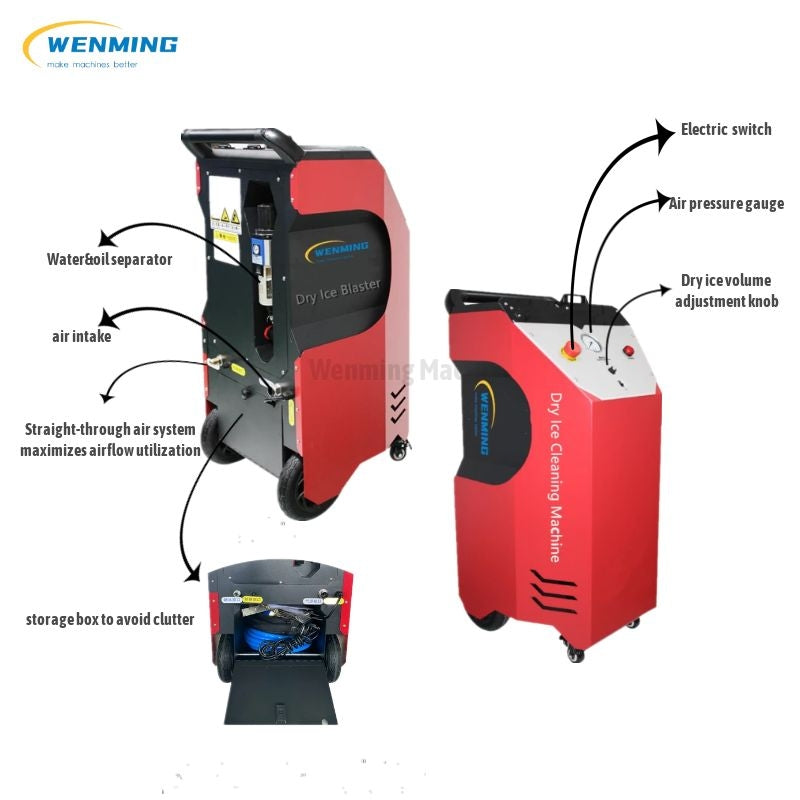 AUTOOL HTS705 Dry Ice Blasting Machine - 110V, 5KG Capacity, For Engine & Chassis Carbon Removal