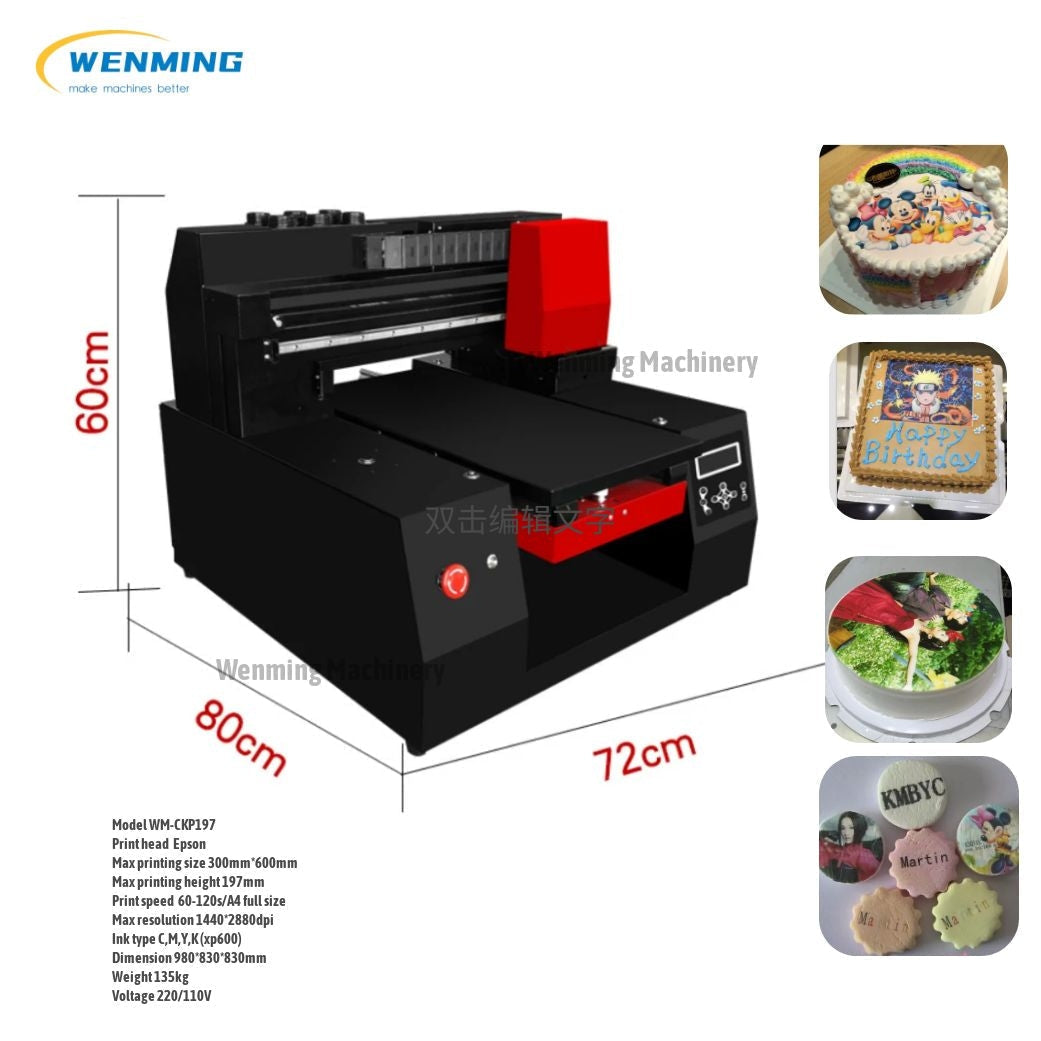 Edible Cake Printer Printing Machine