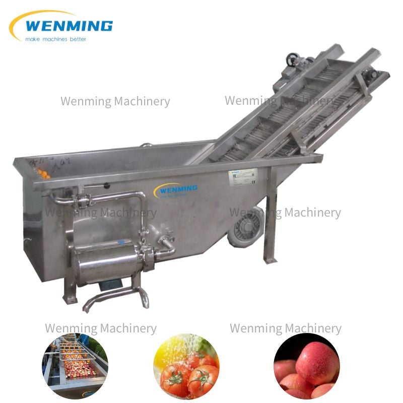 FWBC-3000MG : Fruit washing machine with brushers and openable grinder 3000  kg/hour