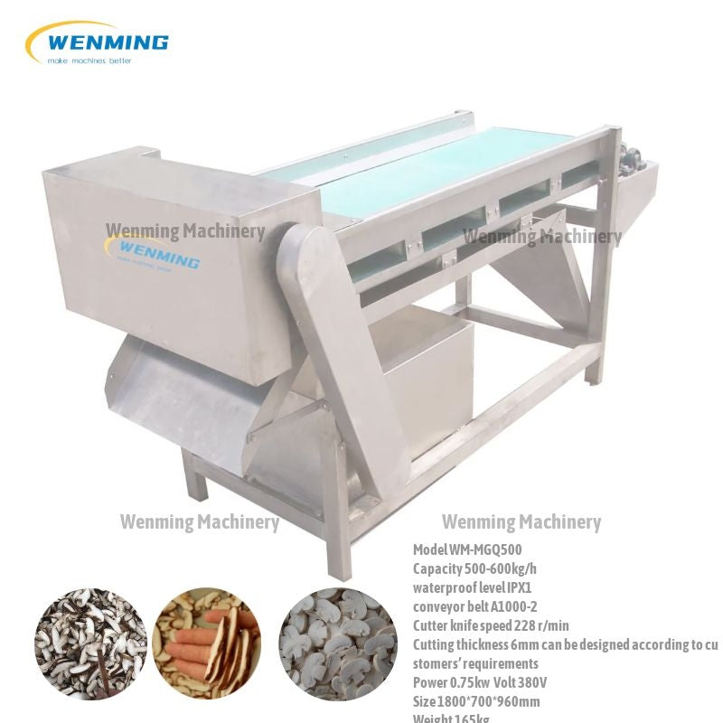 Commercial Automatic Mushroom Cutting Slicing Slicer Slice Cutter Machine
