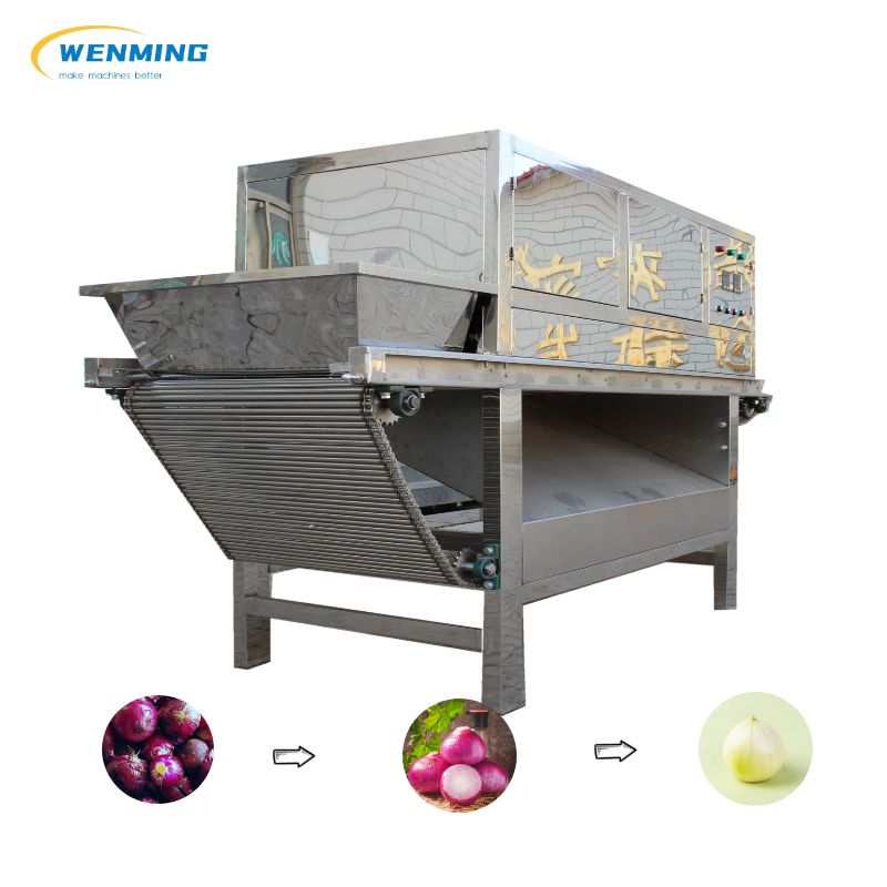 Automatic Belt Type Onion Peeling Machine  Vegetable Processing Machine  Manufacture