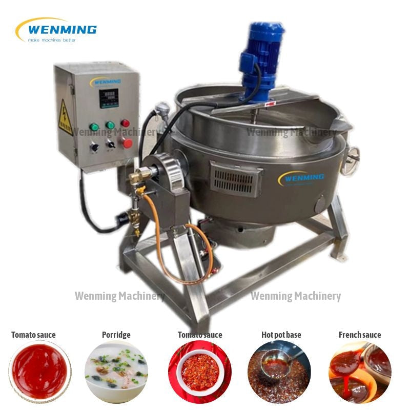 Stainless Steel Full-Automatic Electric Steam Heating Cooking Pot Stirrer  Mixer Sauce Electric Automatic Cooking Pot - China Cooking Mixer,  Industrial Cooking Mixer